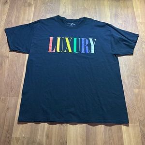 Fashion Nova Luxury Short Sleeve Tee- Black